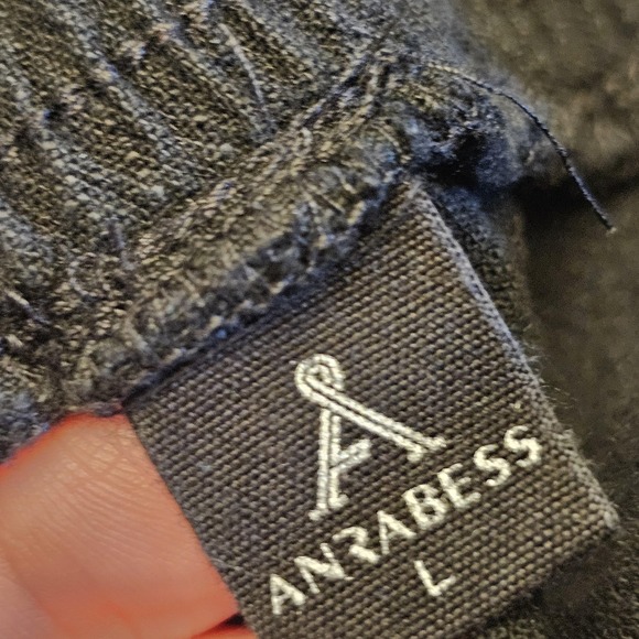 Anrabess Pants Womens Large Black Wide Leg Linen Blend Pull On Pockets Casual - Picture 11 of 14